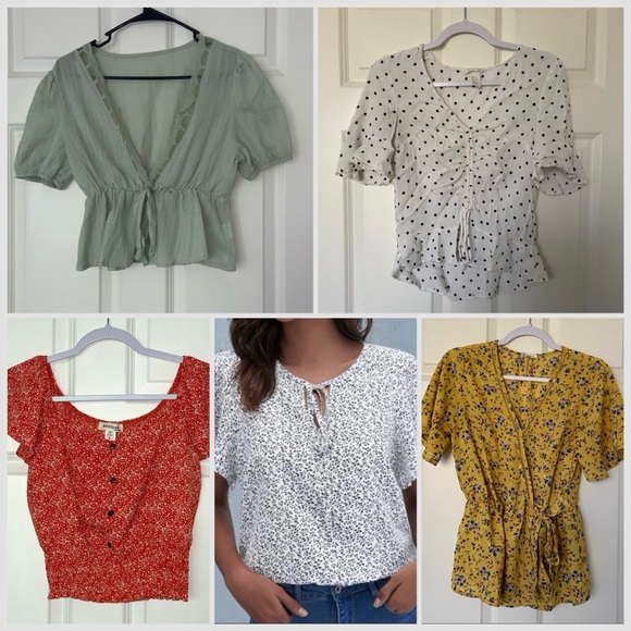 Colorful Patterned Blouses Bundle - Picture 1 of 6